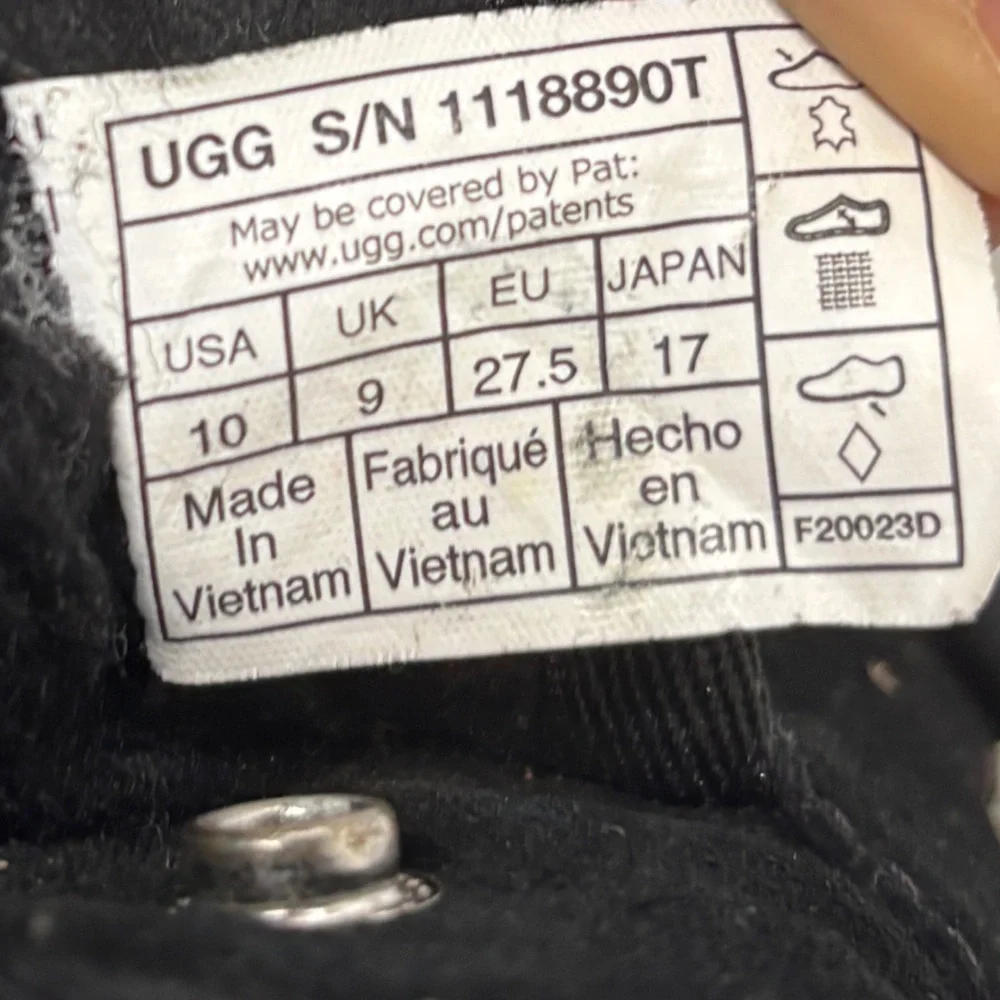 UGG Jona Mini Boot Black Kids Size 10 Toddler EU 27.5 Winter Boots